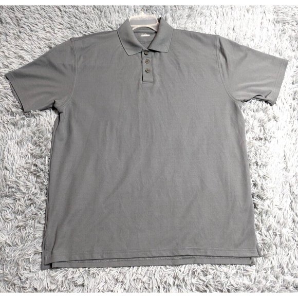 Under‎ Armour Golf Tennis Polo Shirt Mens Medium Gray Solid Stretch Activewear - Picture 1 of 8